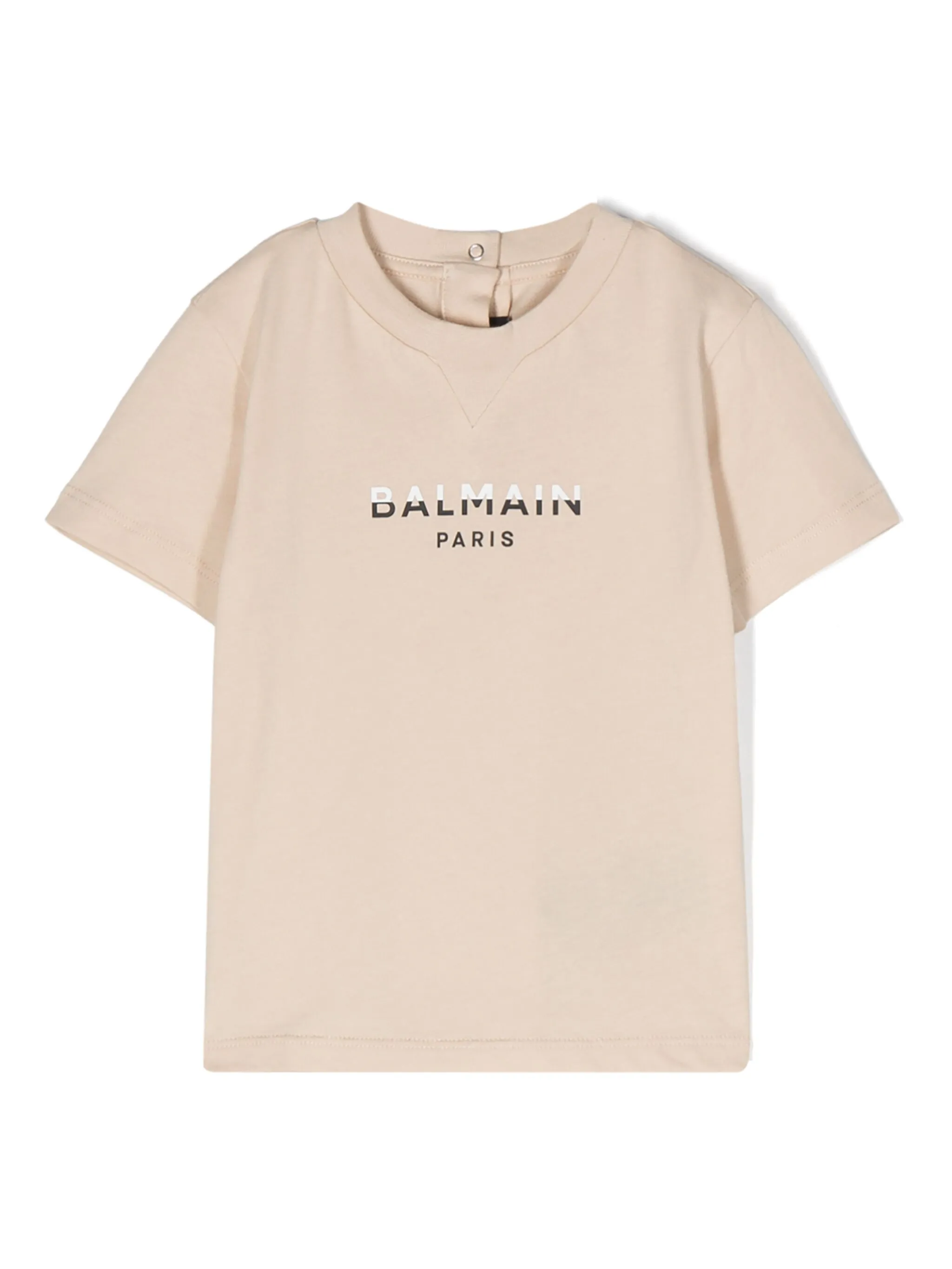 

Футболка с логотипом Balmain Kids, бежевый