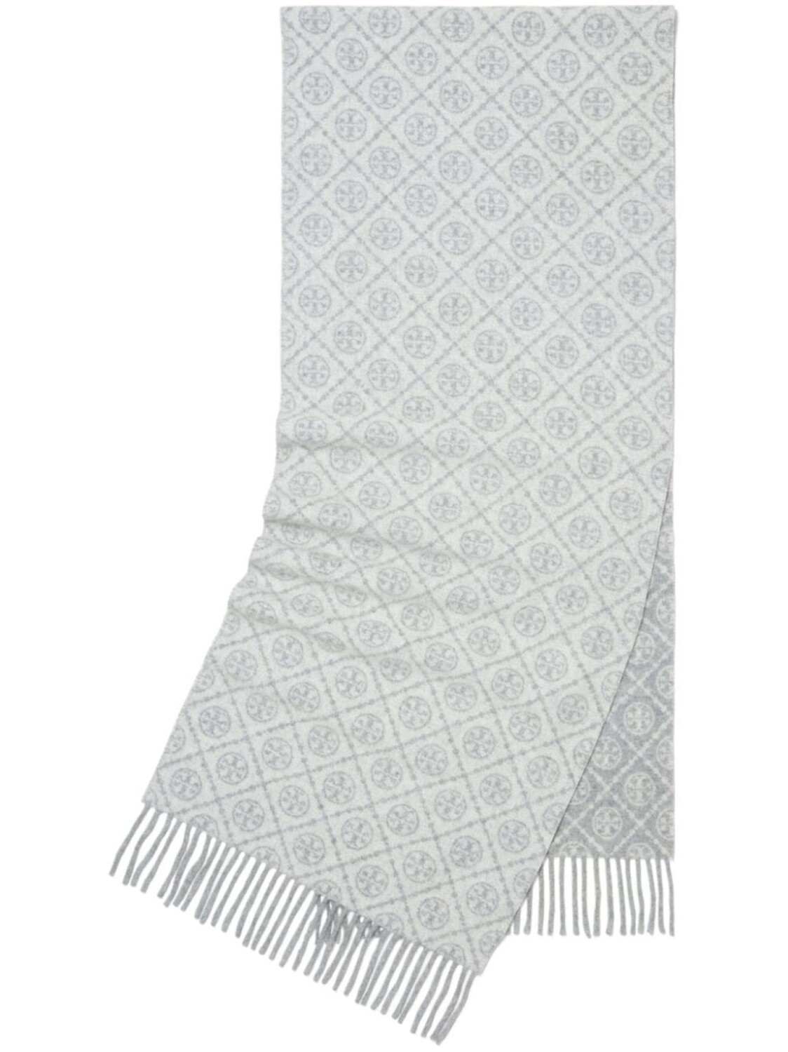 

Шарф Tory Burch T Monogram, серый