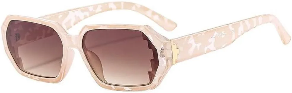 

Модные солнцезащитные очки неправильной формы для женщин, винтажные солнцезащитные очки для мужчин, маленькая оправа, черные, стильные, SUN2638 Generic, Champagne Tea