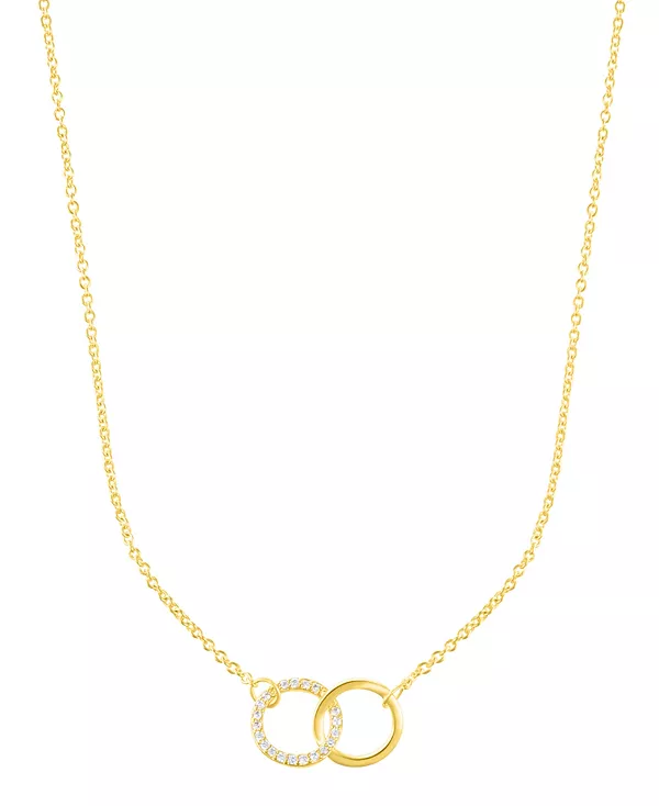 

Колье с регулируемыми кольцами из кубического циркония Adornia, gold