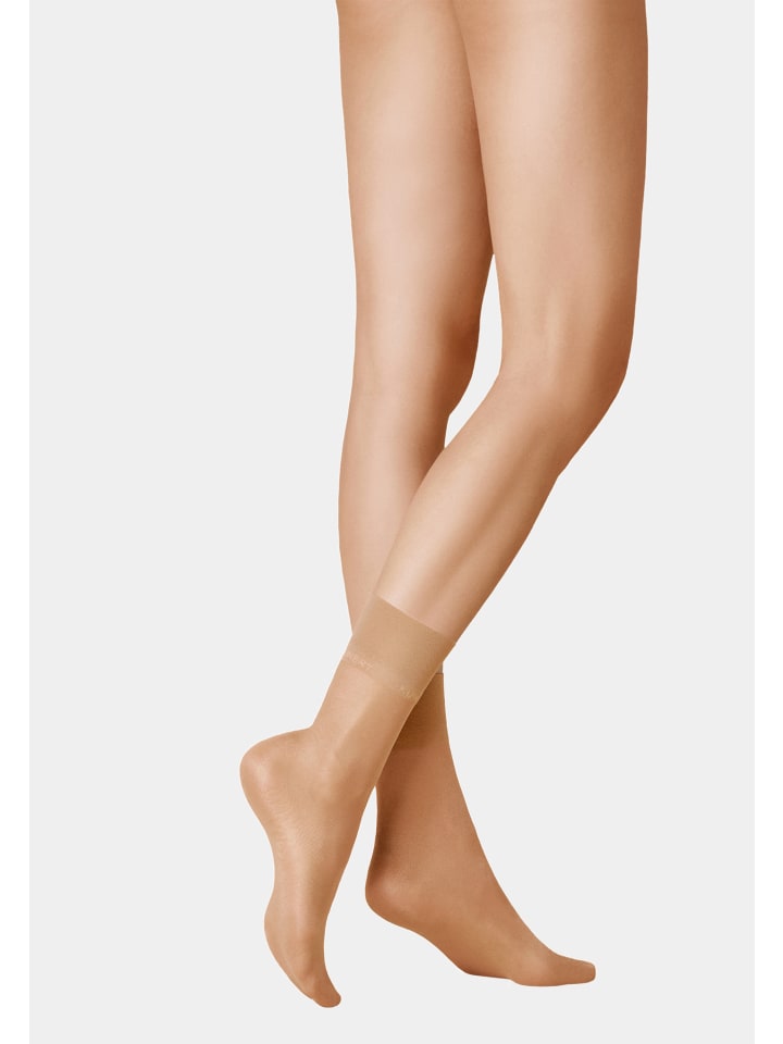 

Kunert Тонкие носки, с атласным блеском, размер 20, эластичный пояс, бежевого цвета