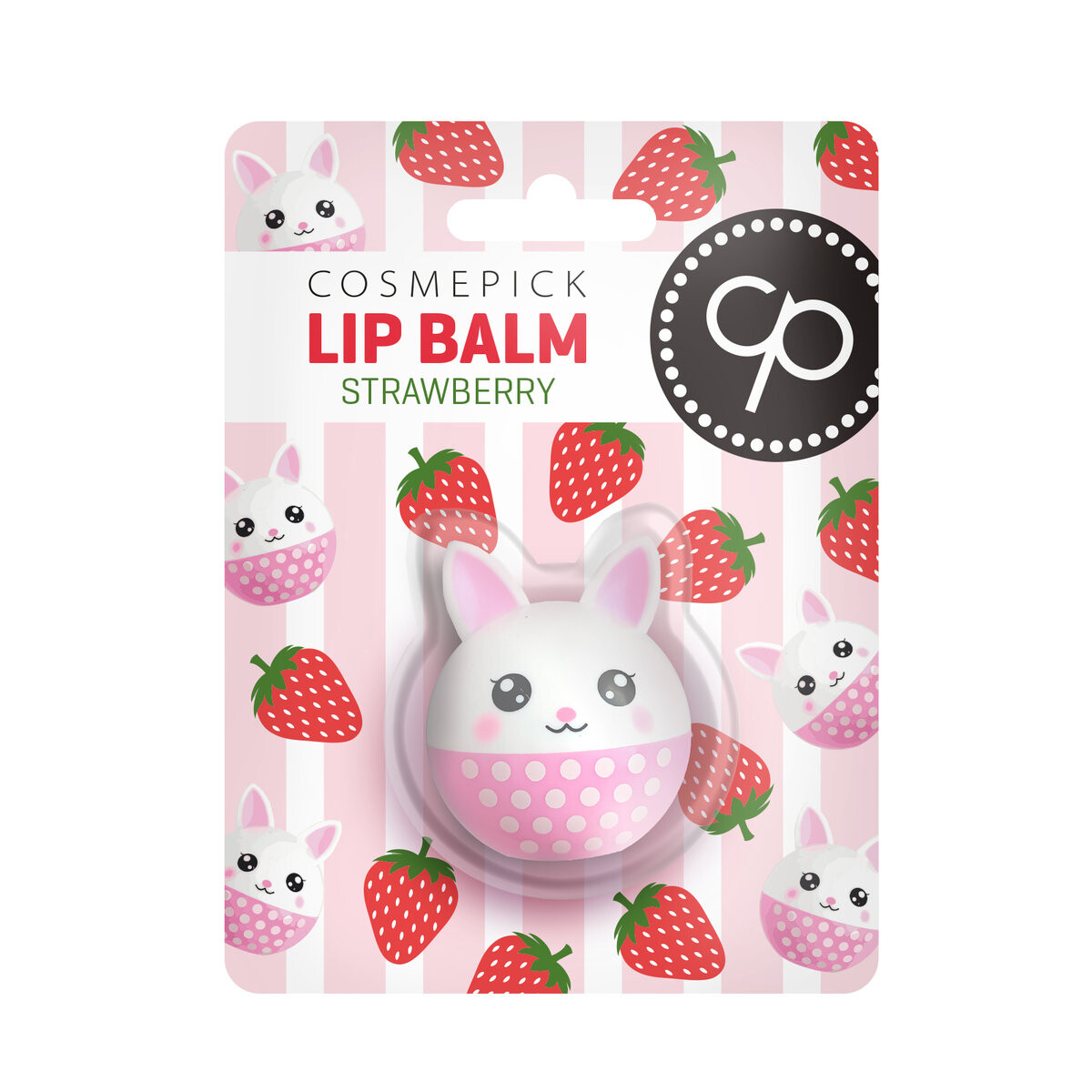 

Cosmepick, Бальзам для губ Strawberry Bunny, бальзам для губ, клубника, 6 г