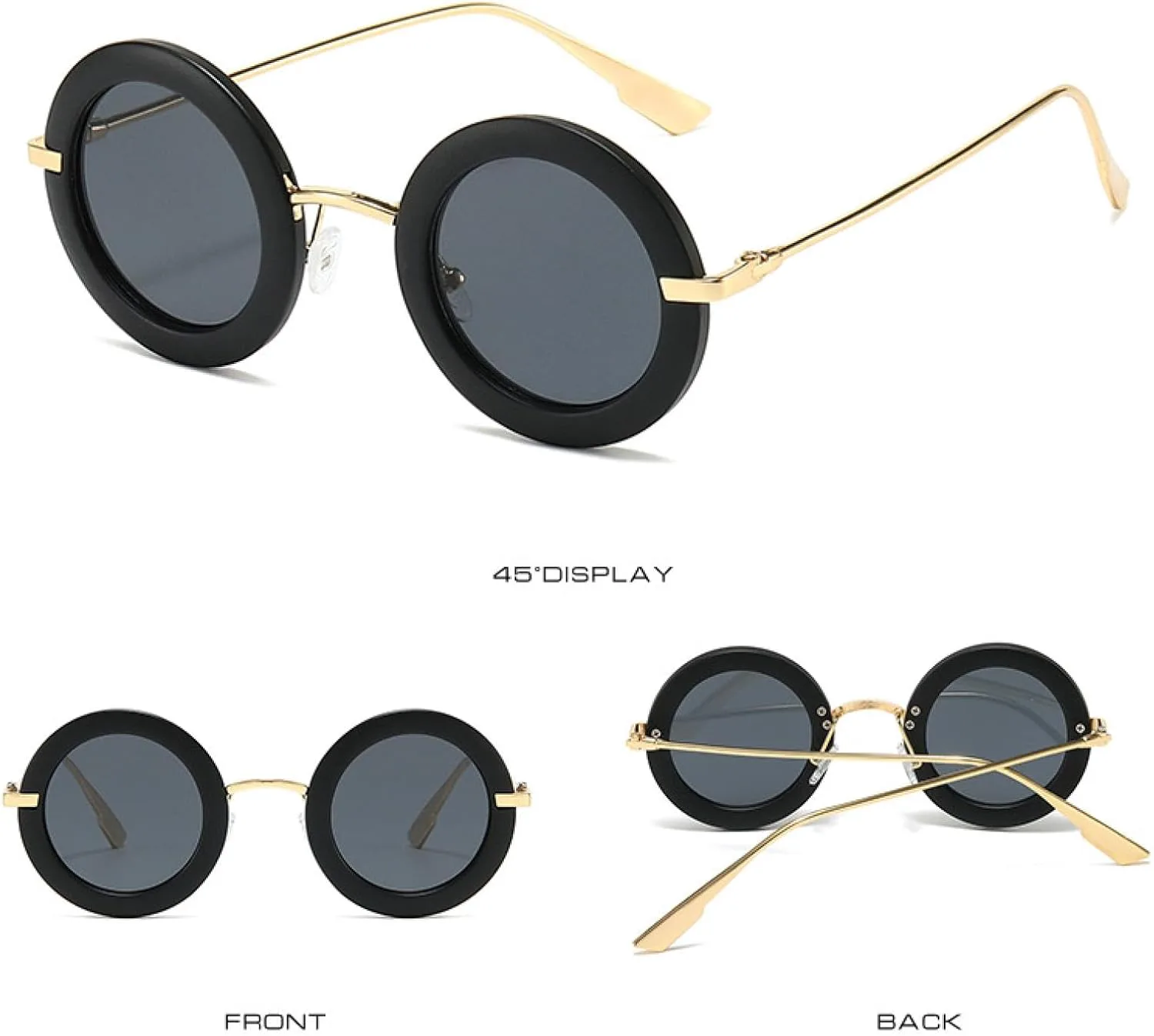 

Солнцезащитные очки с защитой от УФ-излучения UV400 | Круглая легкая оправа | Для женщин и мужчин | Для занятий спортом на открытом воздухе и вождения DSVIGF, Beige