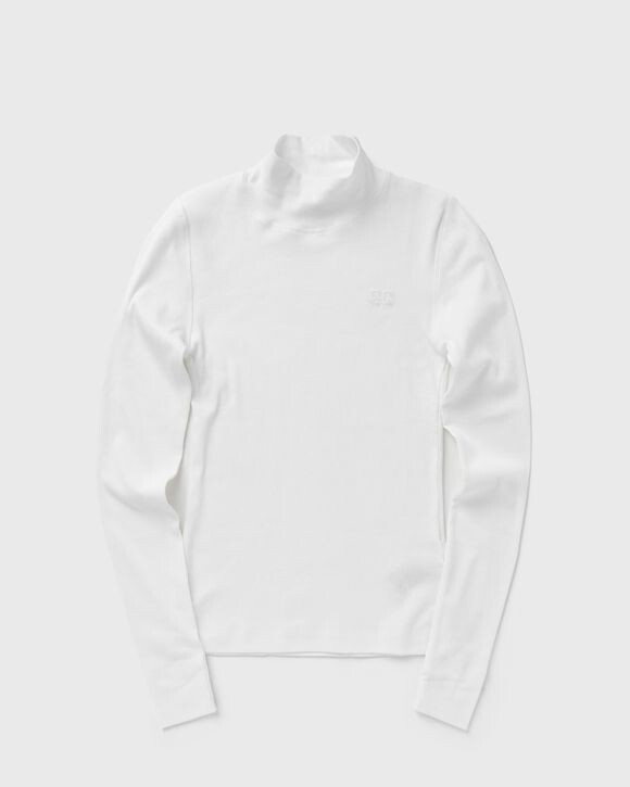 

Топ Ganni Long Sleeve Tee, ярко-белый