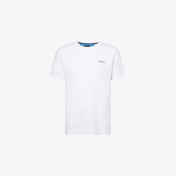 

Футболка из хлопка с вышитым логотипом Swim trim arch Hackett, белый