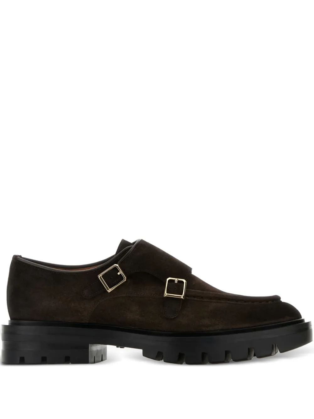 Монки с пряжками Santoni, коричневый