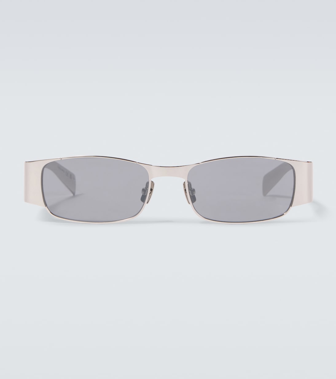 

SL 738 прямоугольные солнцезащитные очки Saint Laurent, Silver-Silver-Silver