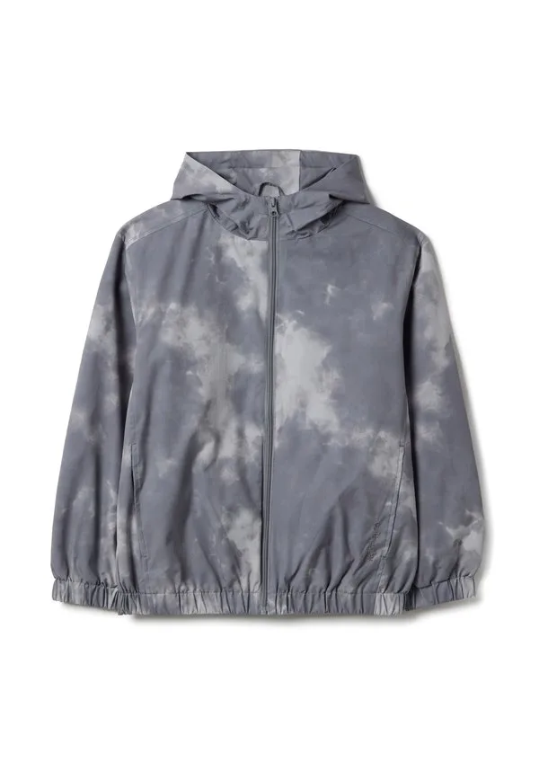 Водонепроницаемая куртка смешанного кроя с капюшоном Ovs, White Grey