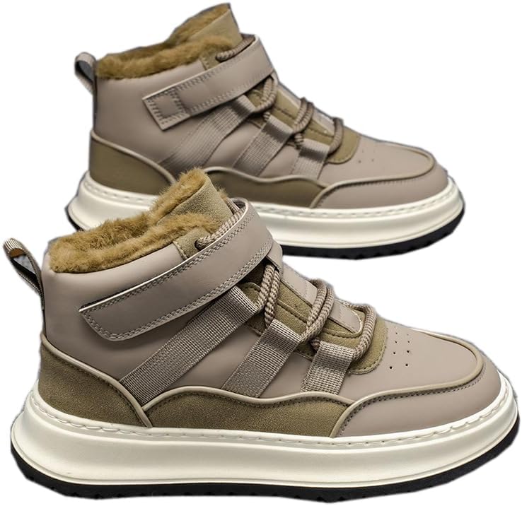 

Мужские зимние ботинки на платформе с меховой подкладкой, водонепроницаемые противоскользящие ботинки для улицы Zhoupulp, зеленый