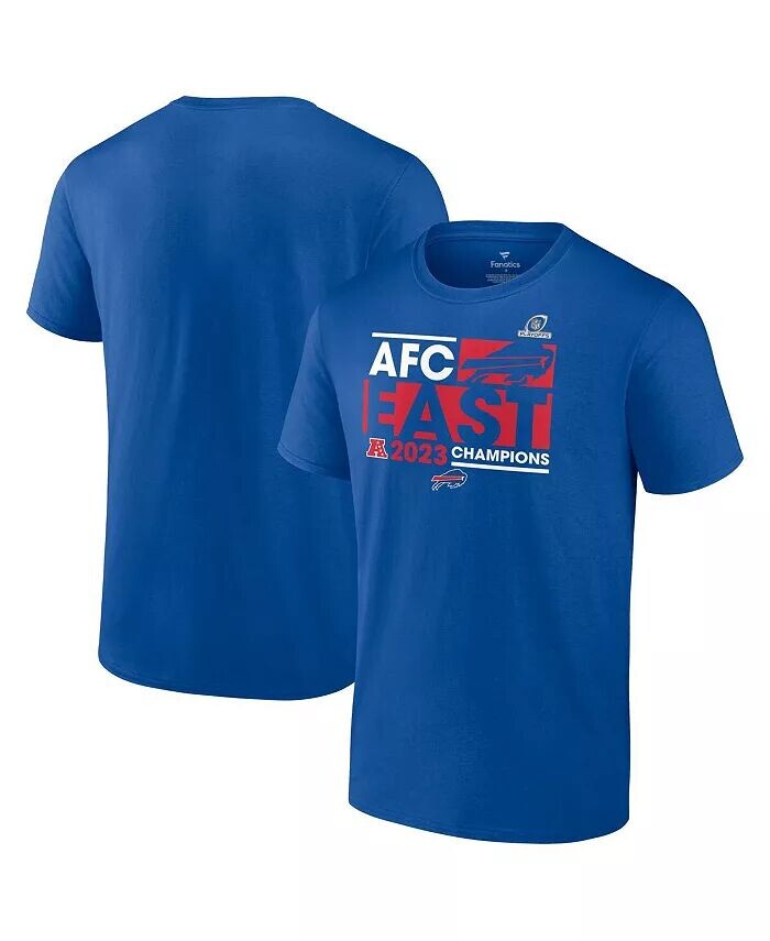 

Мужская футболка Royal Buffalo Bills 2023 AFC East Division Champions Conquer Fanatics, синий