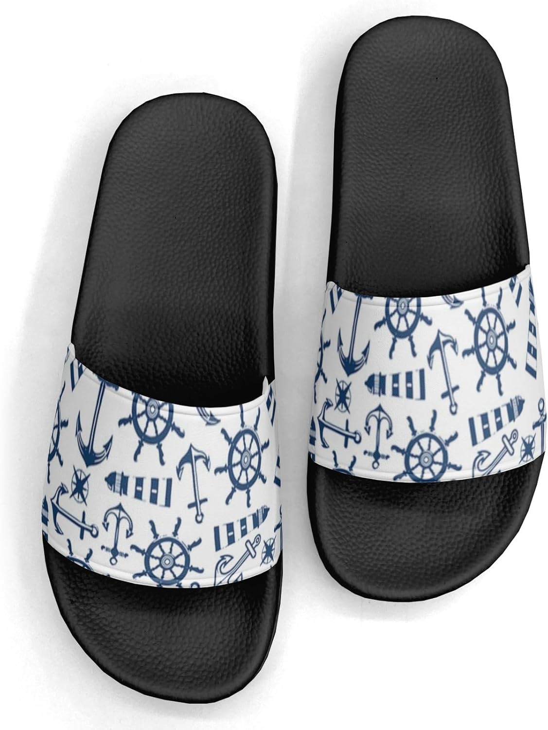 

Морские якоря Дизайн тапочки сандалии для женщин и мужчин, повседневные спортивные сандалии, тапочки для бассейна, душа, для дома и улицы Generic, Nautical Boat Anchors Custom 4