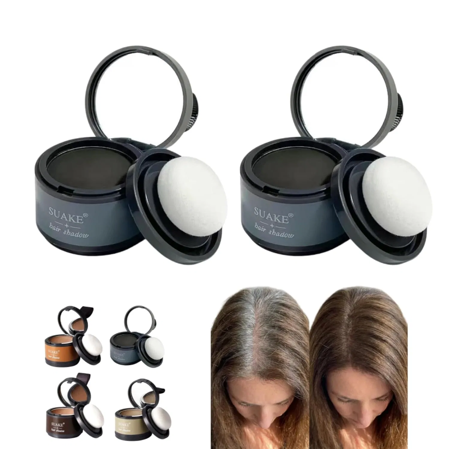 Пудра для маскировки корней Avellio Instant Root & Grey Hair Cover Bergxperten, Black