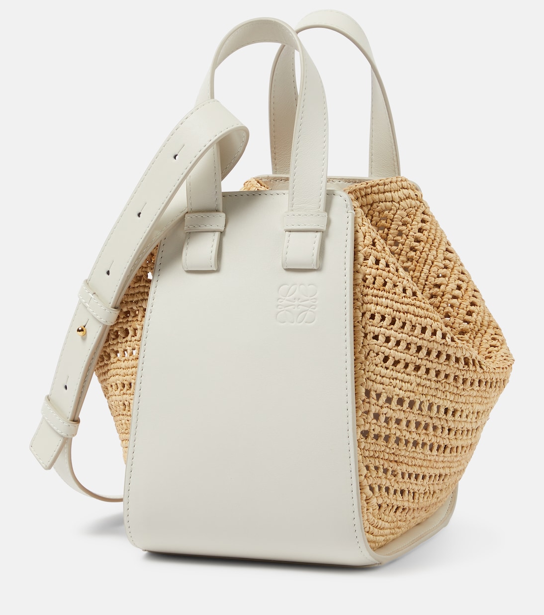 

Гамак Compact плетеная сумка через плечо Loewe, Soft White/Natural