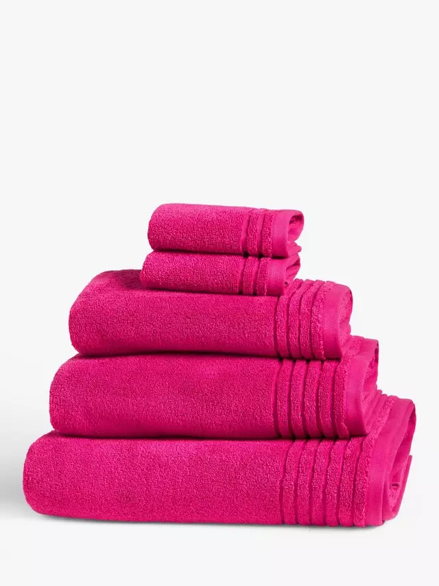 

Полотенце John Lewis Ultra Soft Cotton, цвет hibiscus/pink