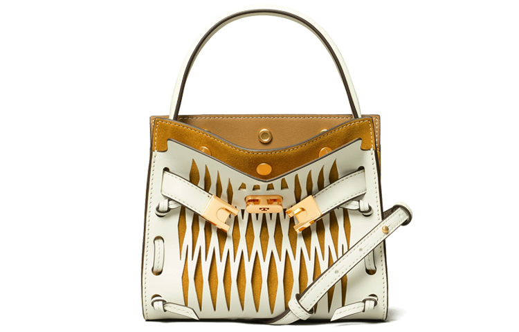 

TORY BURCH Сумка через плечо из замши с кожаными вставками