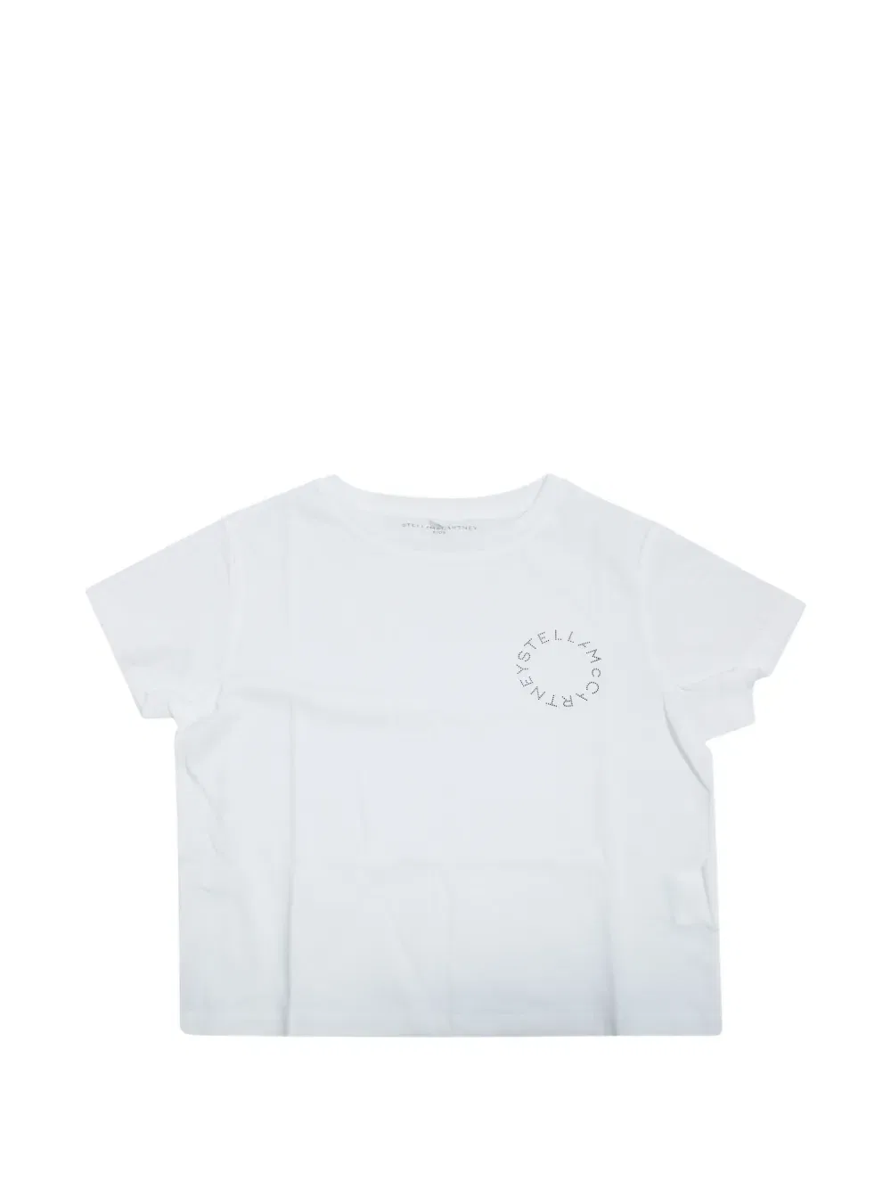 Укороченная футболка с логотипом Stella Mccartney Kids, белый