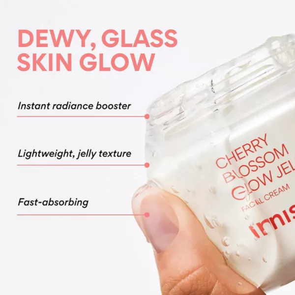 Увлажняющий крем-желе Cherry Blossom Dewy Glow с ниацинамидом Innisfree — фото 4