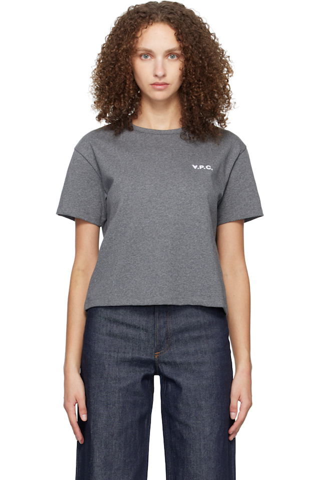

A.P.C. Серая свободная футболка 'vpc'