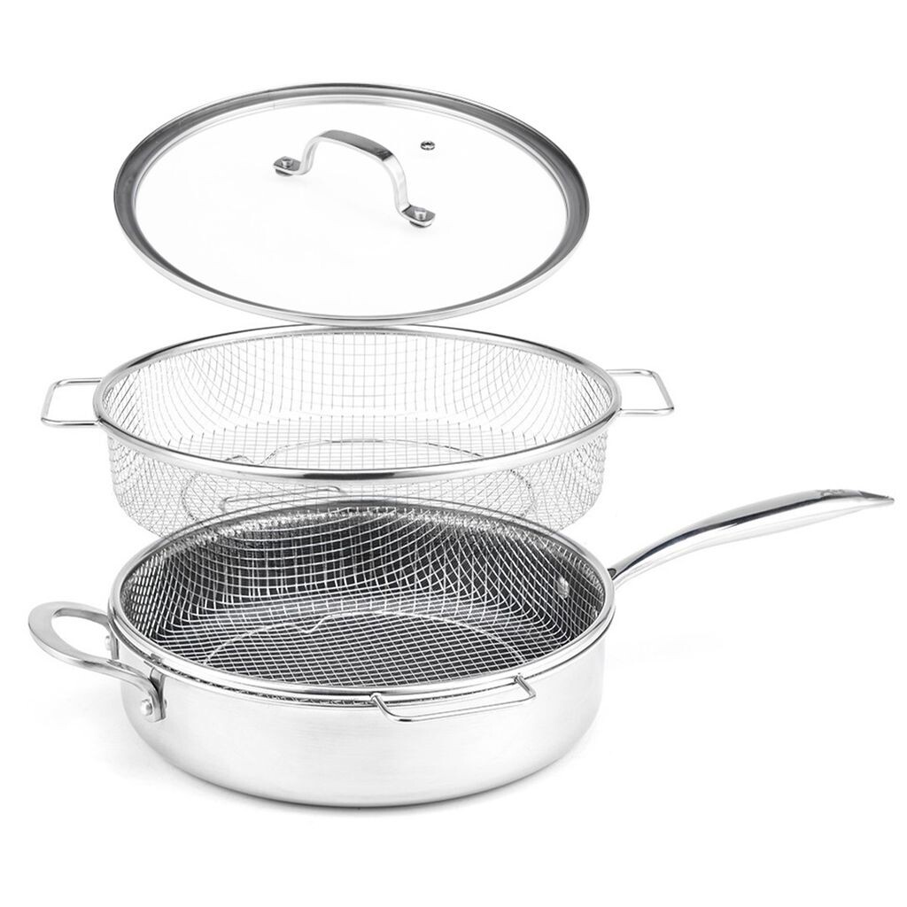 

LIVINGTON Titan Pan 24см - сковорода с высокими бортиками из нержавеющей стали MediaShop