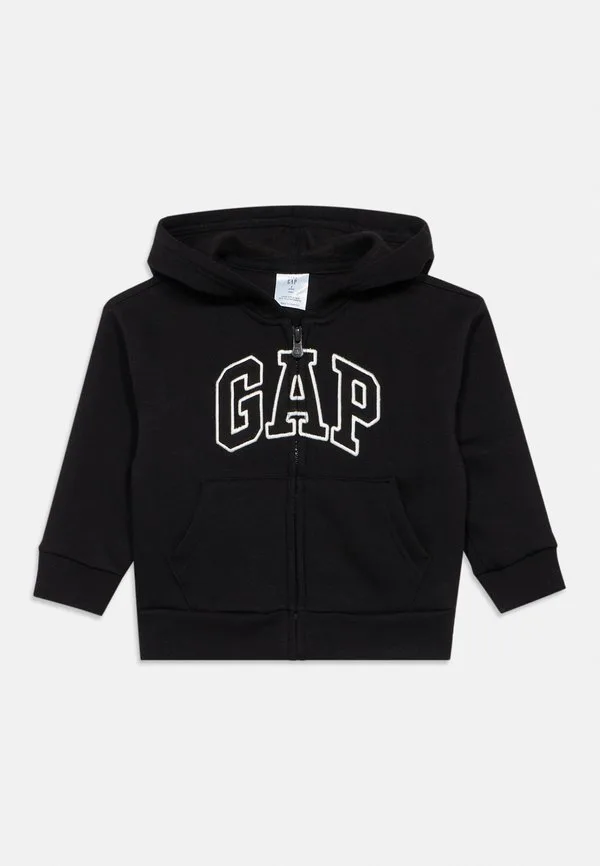 Толстовка babygap с застежкой-молнией и свободным кроем логотипа. Gap, True Black — фото 3