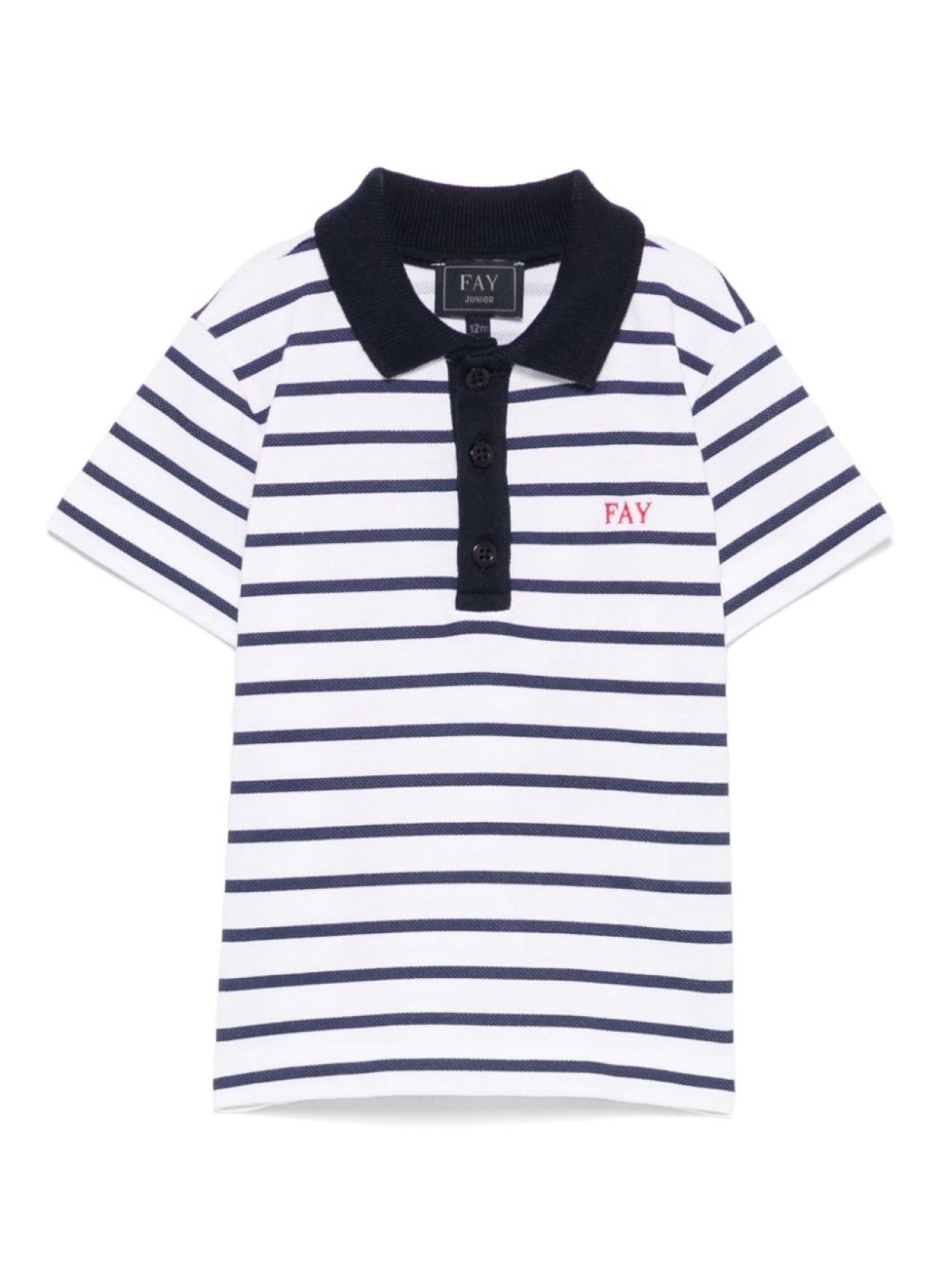 

Fay Kids рубашка поло в полоску, белый
