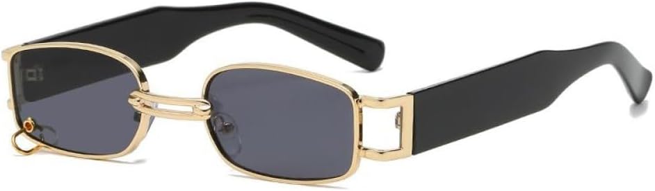 

Винтажные черные солнцезащитные очки для женщин, роскошные маленькие прямоугольные солнцезащитные очки для мужчин и женщин, с градиентным прозрачным оправой LVTFCO, C5