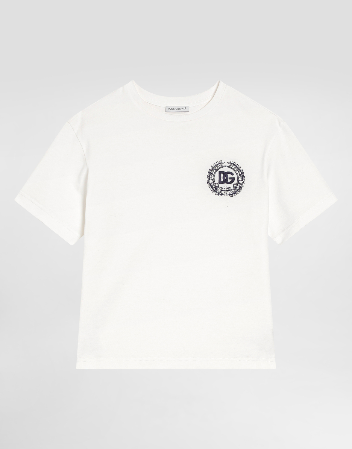 

Джерси-футболка с вышивкой DG Dolce&Gabbana, белый