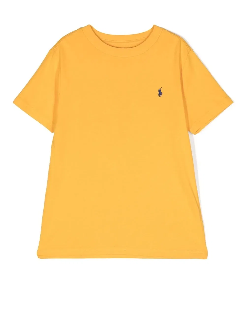 Хлопковая футболка с вышитым логотипом Polo Ralph Lauren Kids, желтый
