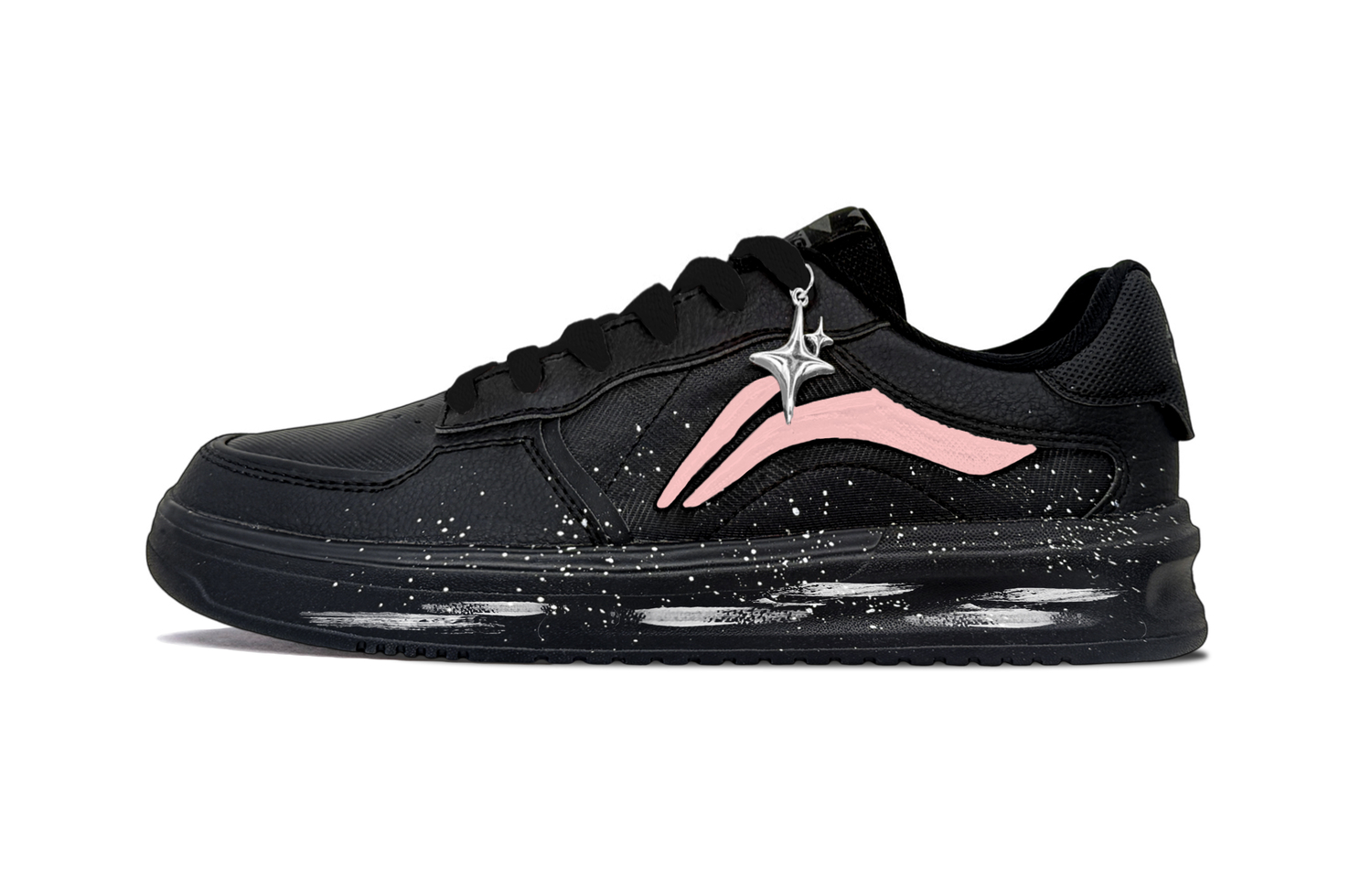 

LINING Мужские скейтерские кроссовки Lantern Festival низкие, устойчивые к истиранию, увеличивающие рост, черные