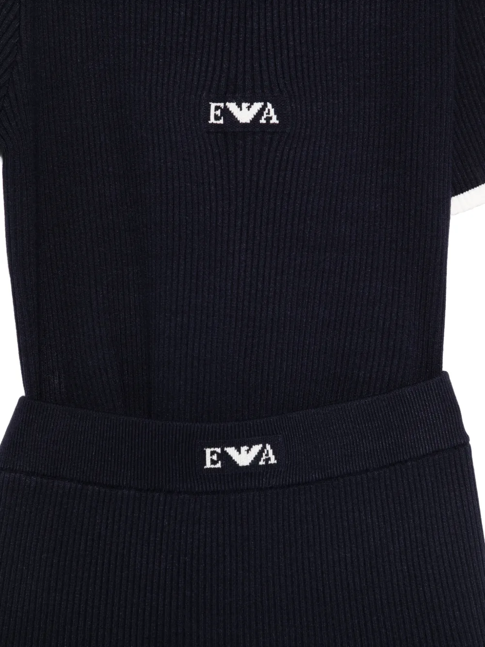 Комплект с юбкой и логотипом Emporio Armani Kids, синий — фото 3