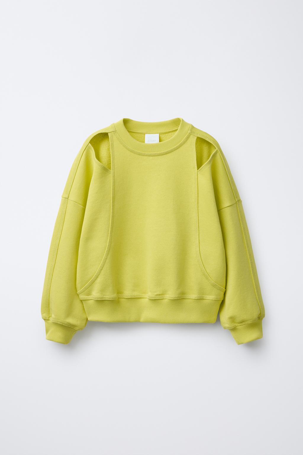 

Толстовка с вырезом ZARA, цвет Lime