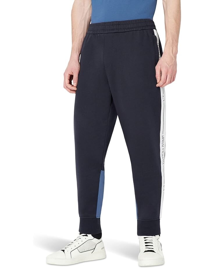

Джоггеры Armani Exchange Cotton Side Panel Logo, цвет Navy/True Navy