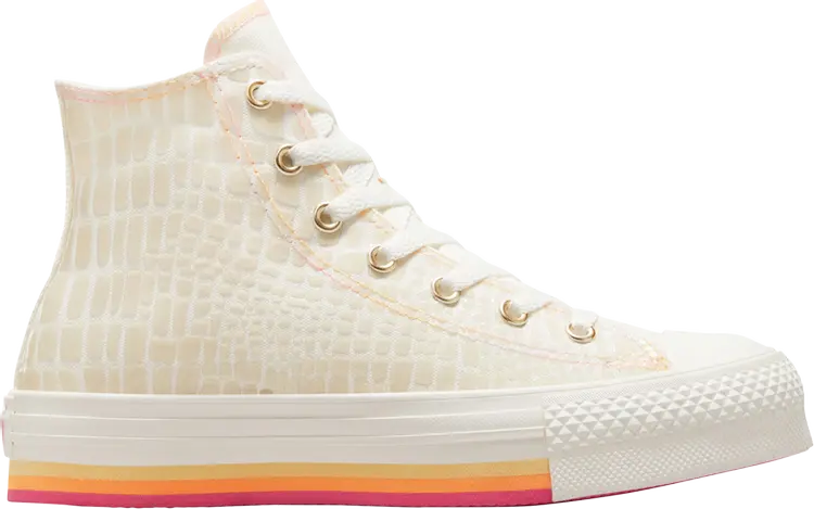 

Кроссовки Chuck Taylor All Star EVA Lift Platform High GS 'Glazed Chrome', оранжевый