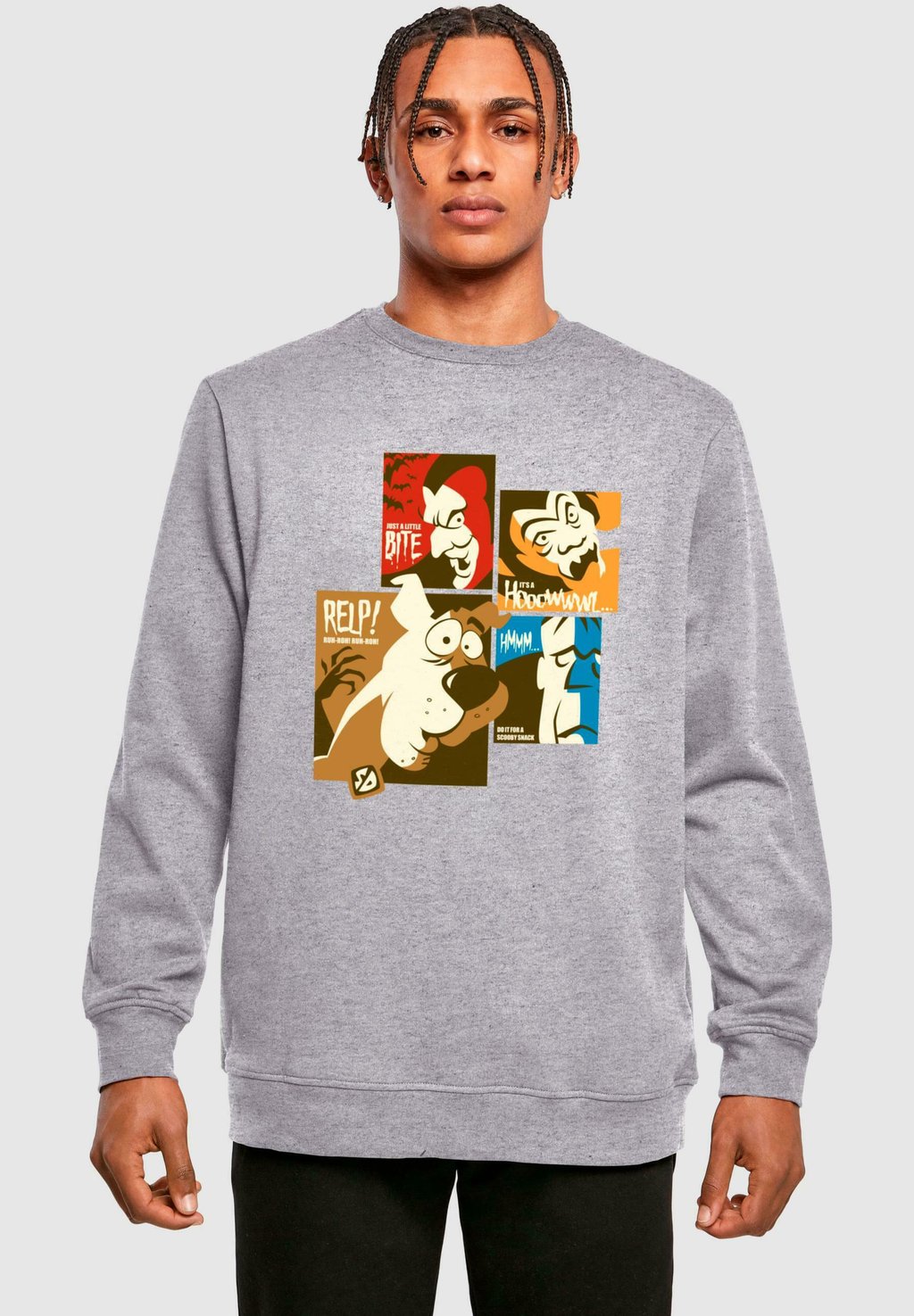 

Толстовка SCOOBY DOO SQUARES CREWNECK ABSOLUTE CULT, светло-серый