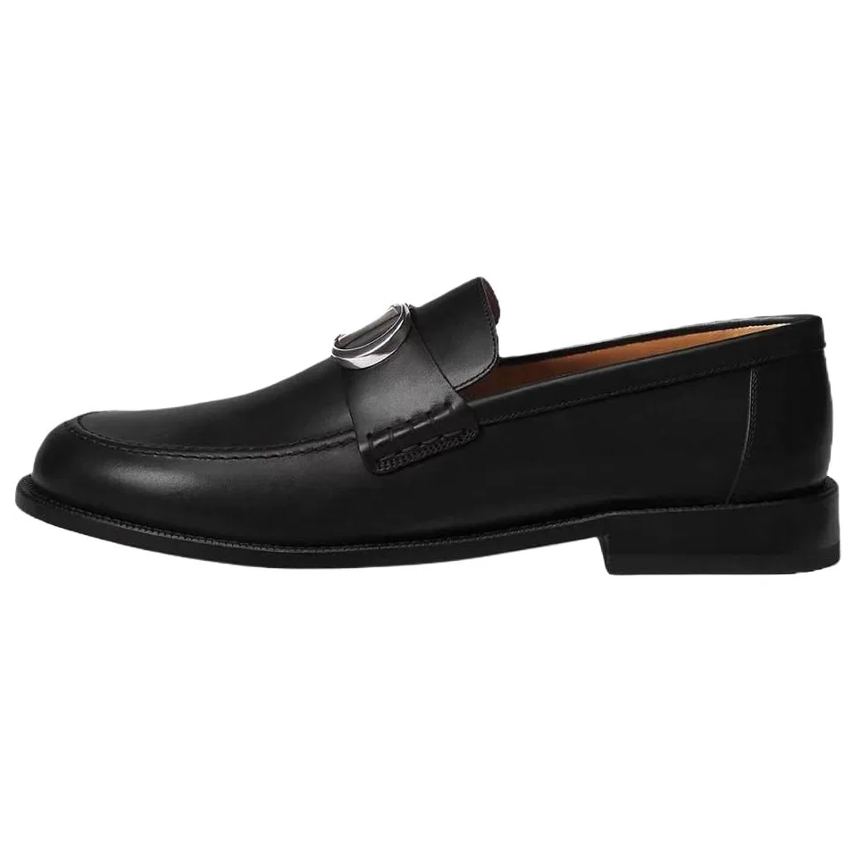 Лоферы кожаные DIOR Black