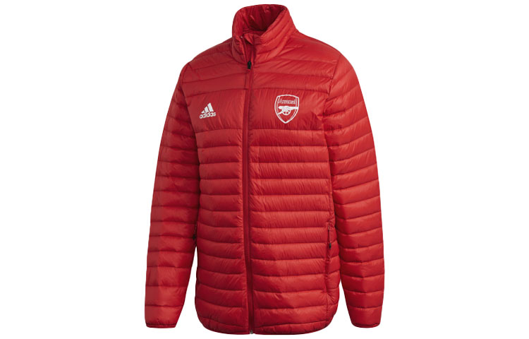 Adidas Куртка Arsenal Down, мужская, красная, с воротником стойкой, умеренная — фото 2