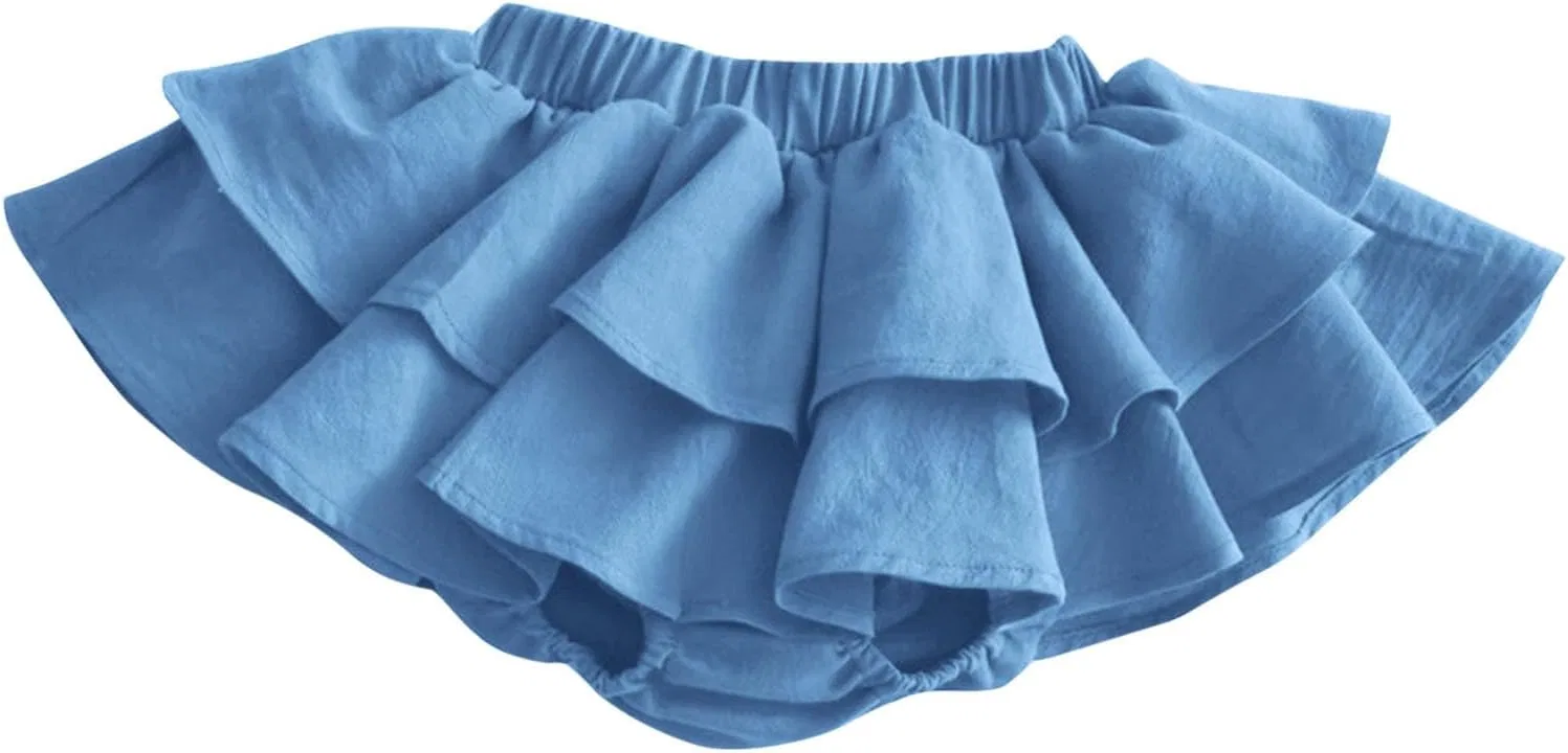 Юбка с оборками и шортами Girls Ruffle Bloomer Skirt, синий