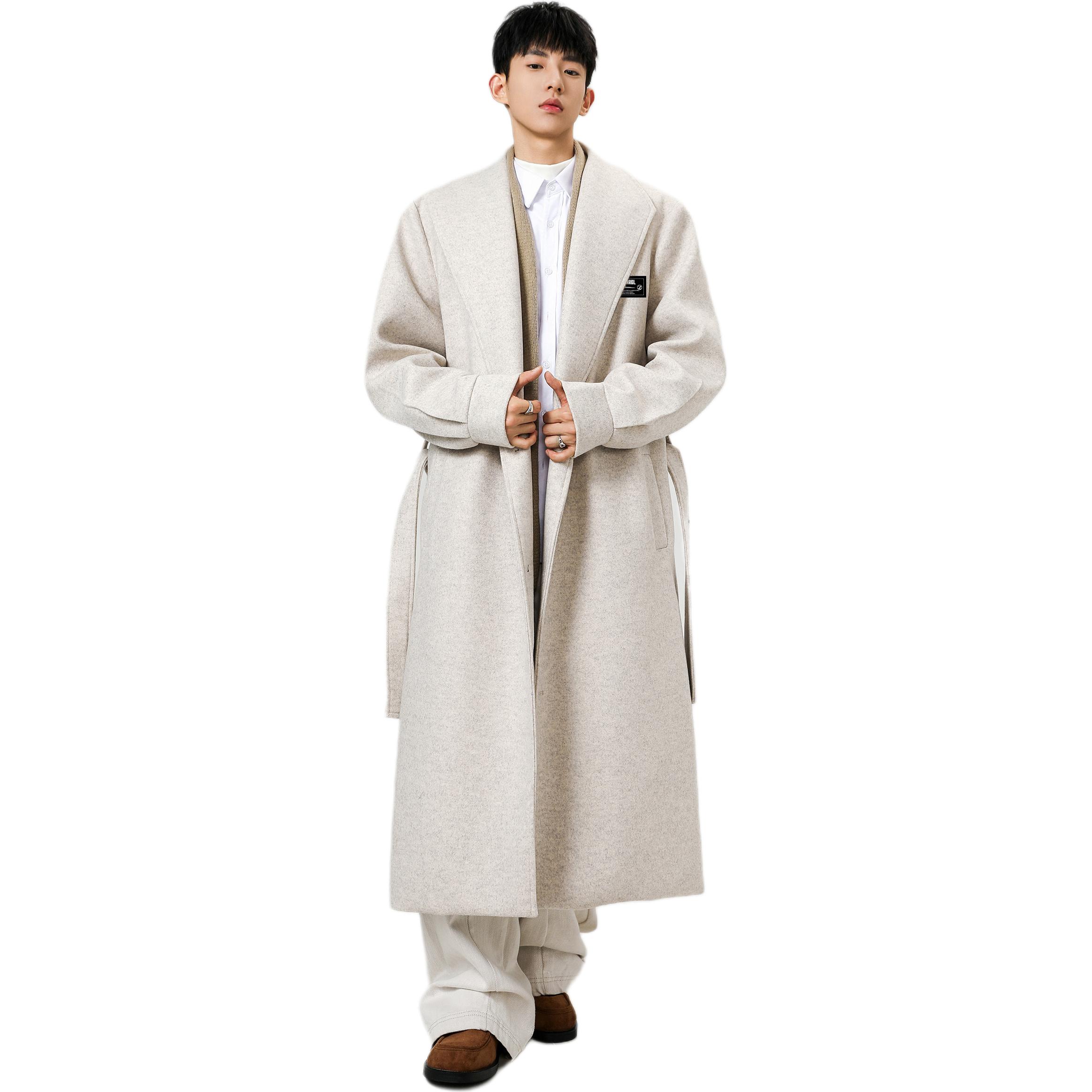 

Пальто Unisex Lapel Thickened Straight Fit ZIAREL, бежевый[removable logo]