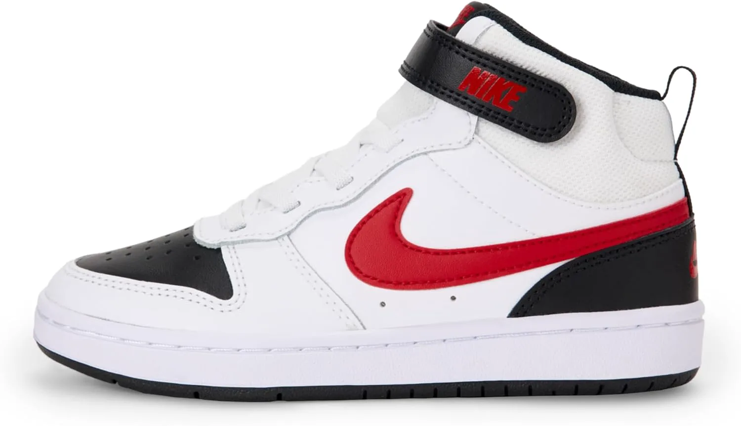 Кроссовки Nike Kids' Court Borough Mid 2, белый/красный/черный