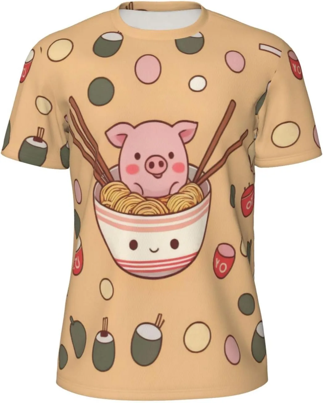 

Футболка мужская Delicious Sweet Ramen, короткий рукав, сетчатая, спортивная KOPOSTYZT