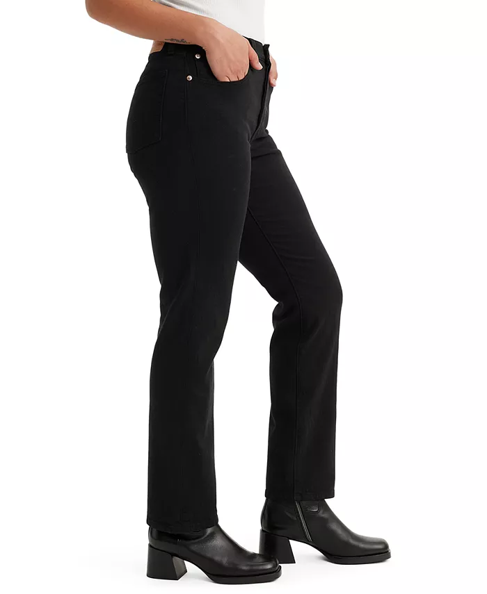 Женские джинсы 501 Original-Fit Straight Leg Levi's, черный — фото 3