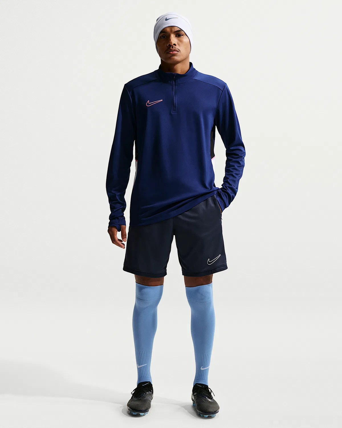 Мужские футбольные шорты Nike Dri-FIT Academy, Midnight Navy/Midnight Navy/White