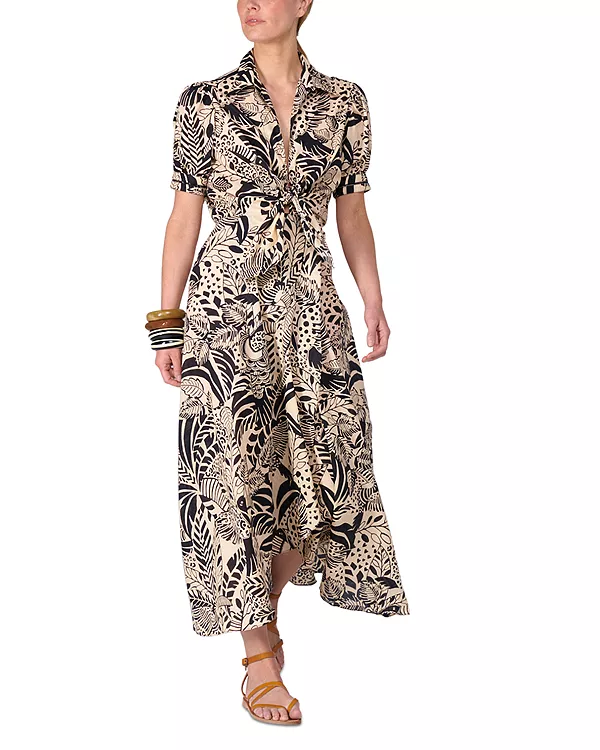 

Платье-Макси Эрен с завязками спереди Poupette St. Barth, черный