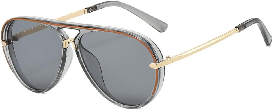 

Солнцезащитные очки UV400 с двойной перемычкой, увеличенного размера, градиентной расцветкой в ​​стиле панк, подходят для женщин и мужчин, для бега и занятий спортом на открытом воздухе UYPTK, Gray Gray