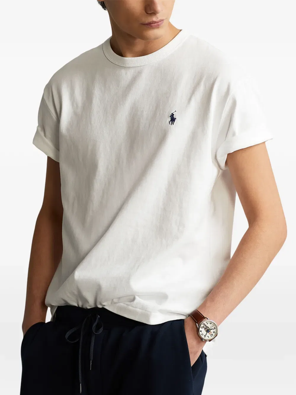 Футболка с логотипом на груди Polo Ralph Lauren, белый — фото 3