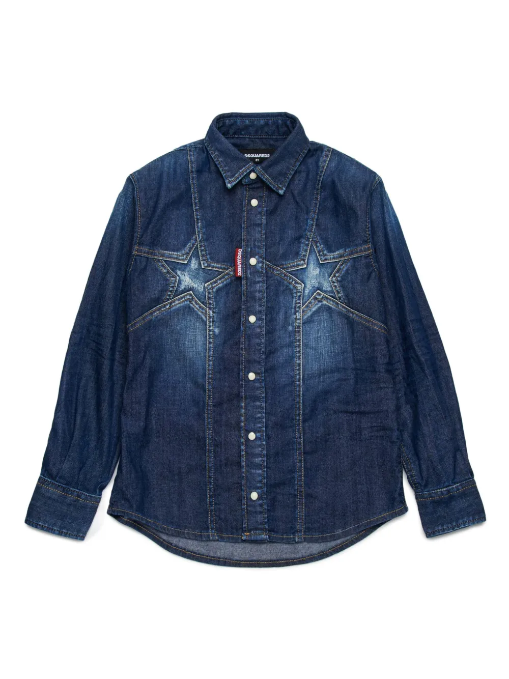 

Рубашка с аппликацией DSQUARED2 KIDS, синий