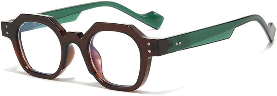 

Ретро-многоугольные маленькие солнцезащитные очки для женщин, защита от УФ-излучения UV400, модный панк-стиль, декор с заклепками, мужские очки с прозрачными линзами в оправе generic, Brown Green Clear