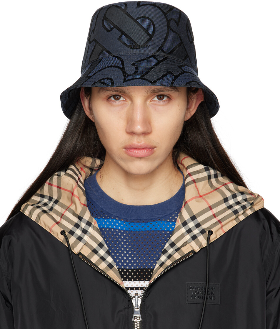 

Темно-синяя жаккардовая панама Burberry