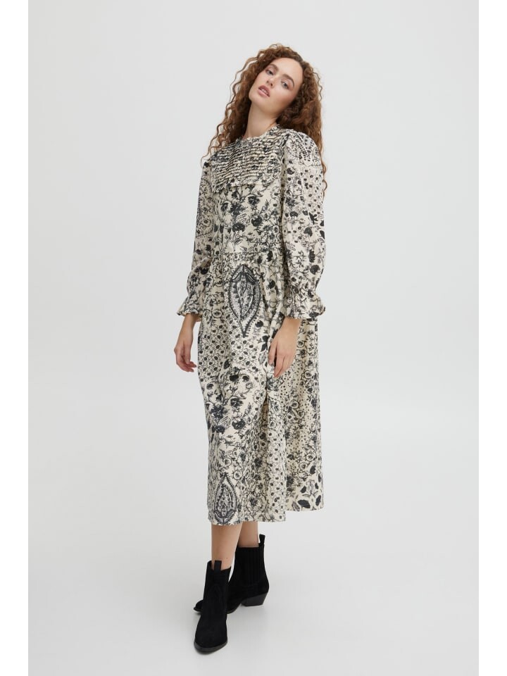 

Короткое платье Atelier Rêve Midikleid IRPRILLA DR 20117490 Midikleid mit Allover-Print, бежевый