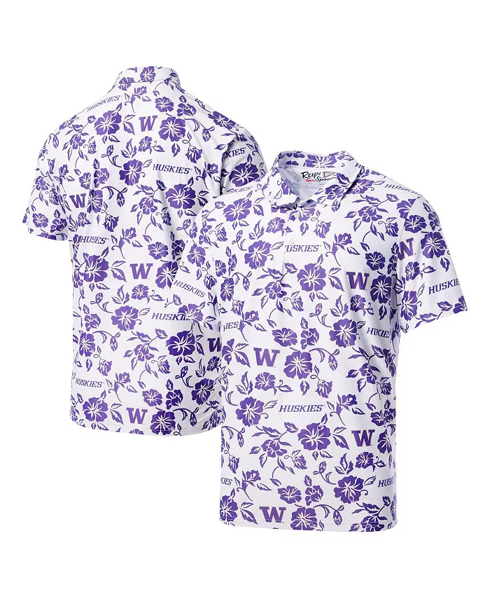 

Мужская белая поло Washington Huskies для активного образа жизни Reyn Spooner